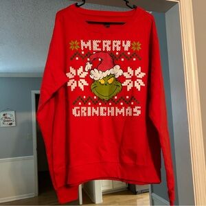 NWT Merry Grinchmas Adult Size XL Crewneck Christmas Grinch Dr. Seuss Sweatshirt